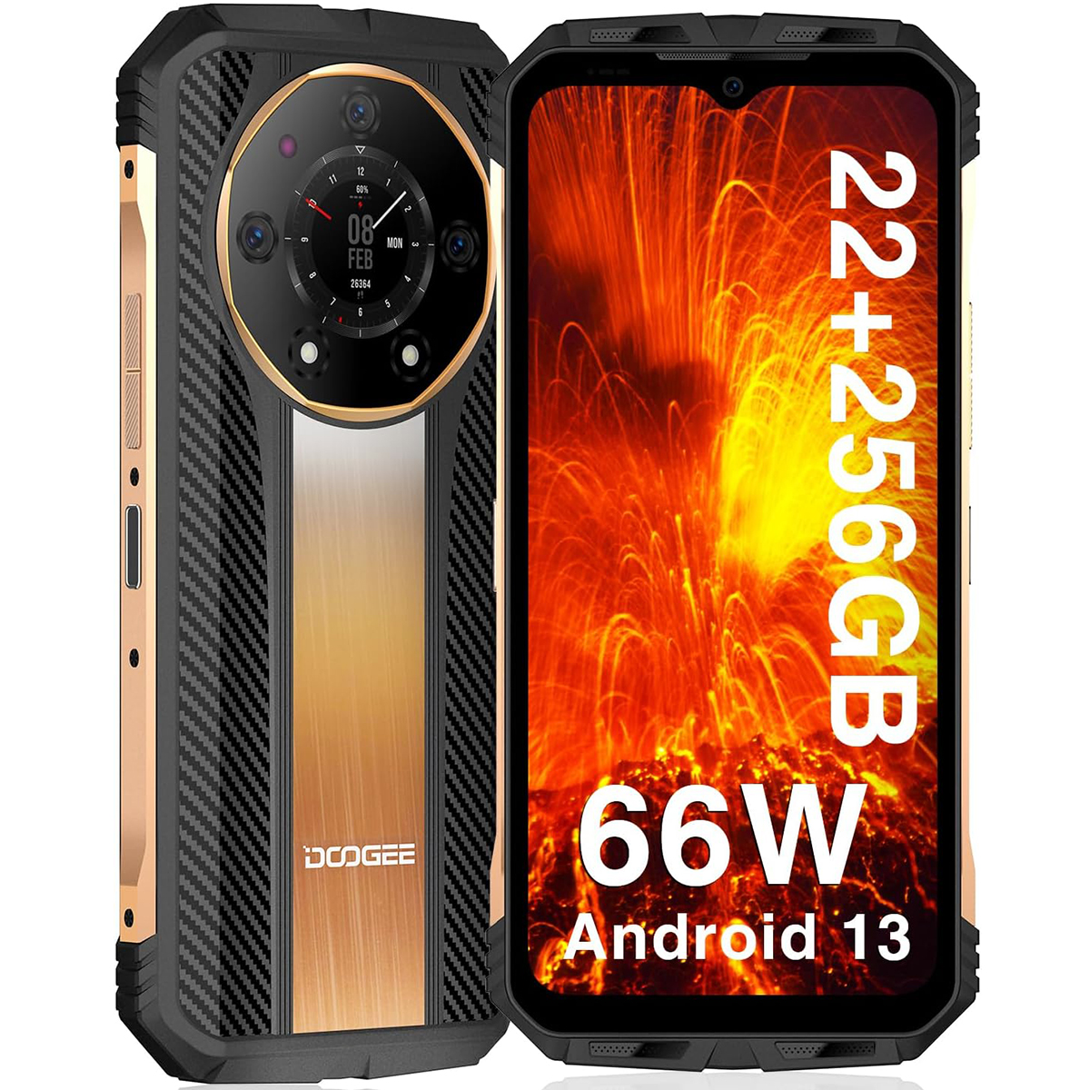 DOOGEE S110 22GB+256GB 10800mAh 120Hz NFC Dual Gold GB SIM 256