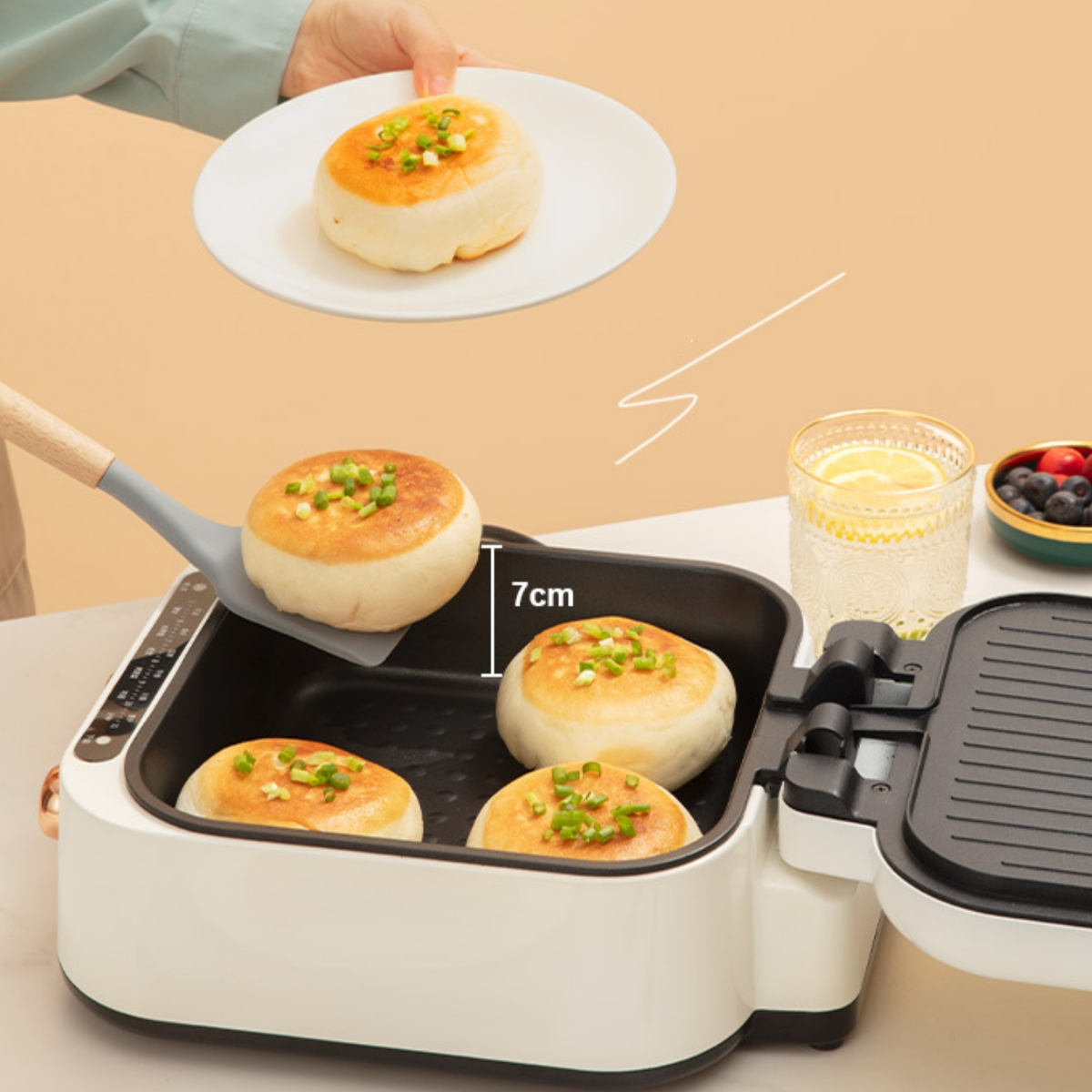 SHAOKE Crêpe-Maker - Genuss pur beweglichen 180° Platten mit Wok