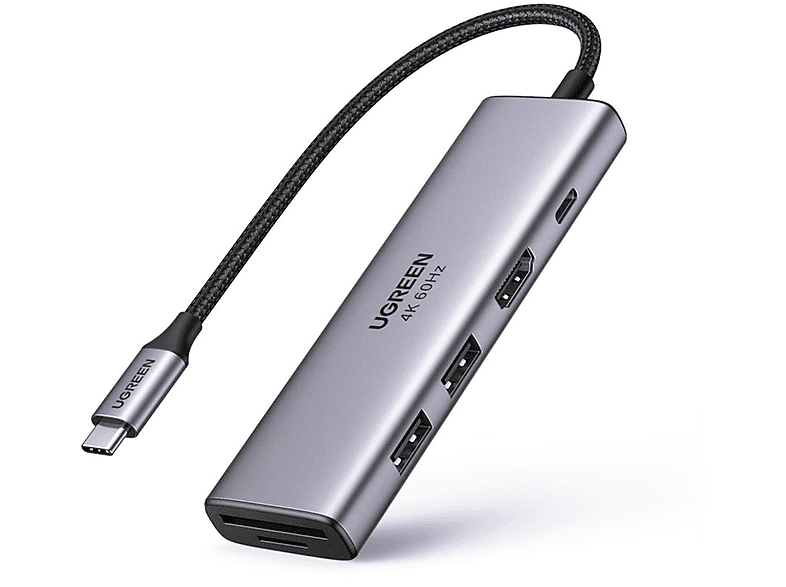 UGREEN 6-in-1 USB-C silber Hub Hub
