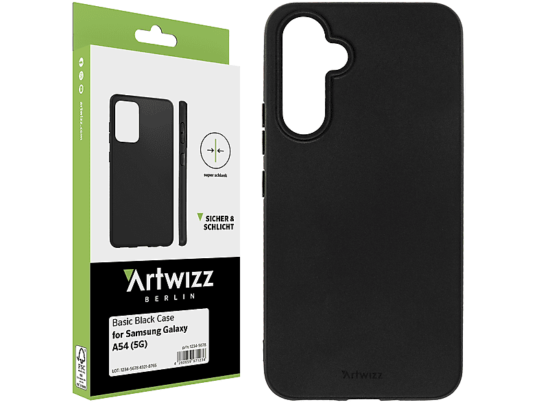 ARTWIZZ Basic Backcover, Schwarz (5G), Samsung, A54 Galaxy Black Case
