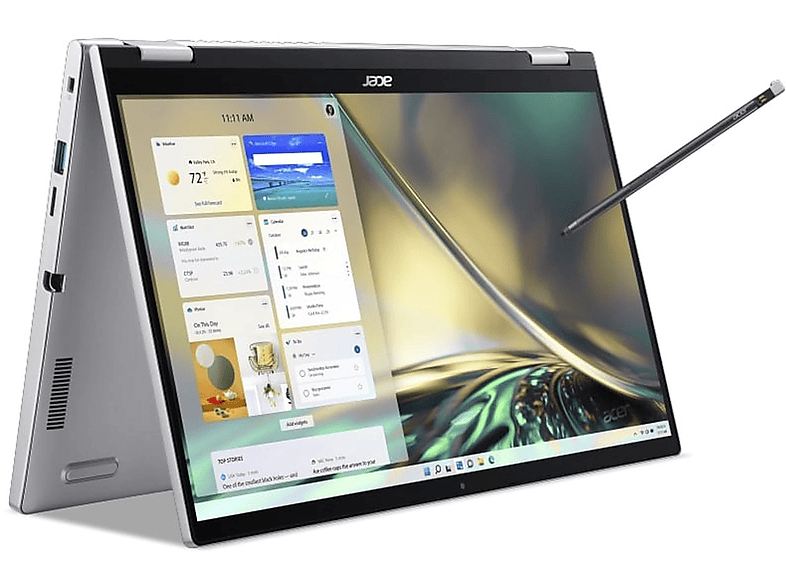 Zoll | Notebook TB SSD, Graphics, Prozesssor, 14 mit Convertible 16 1 | silber ACER Iris Spin SP314-55N Xe Silber, 3 RAM, Display, GB