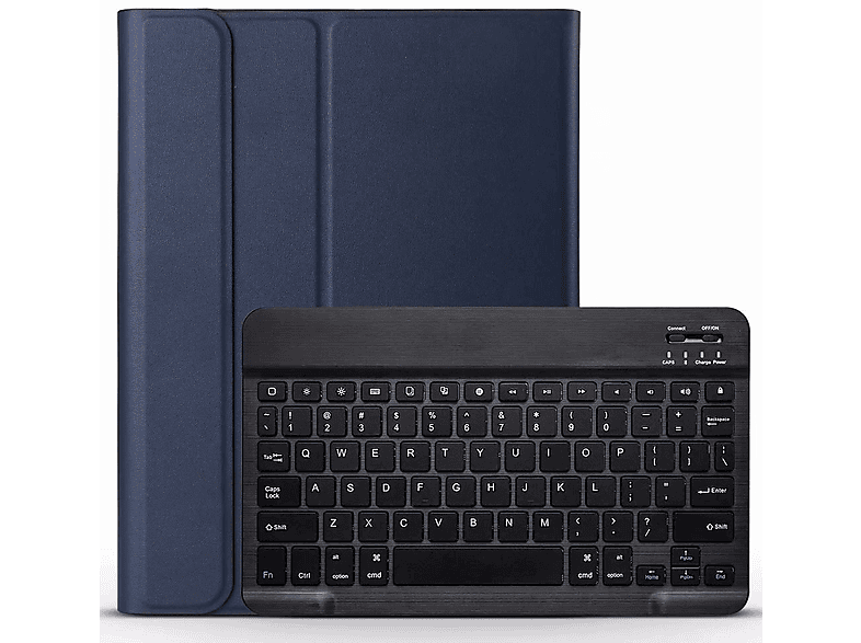 LOBWERK 2in1 Set (Bluetooth Tastatur + Cover) Schutzhülle Bookcover für Apple iPad Pro 11 2020 Kunststoff, Blau