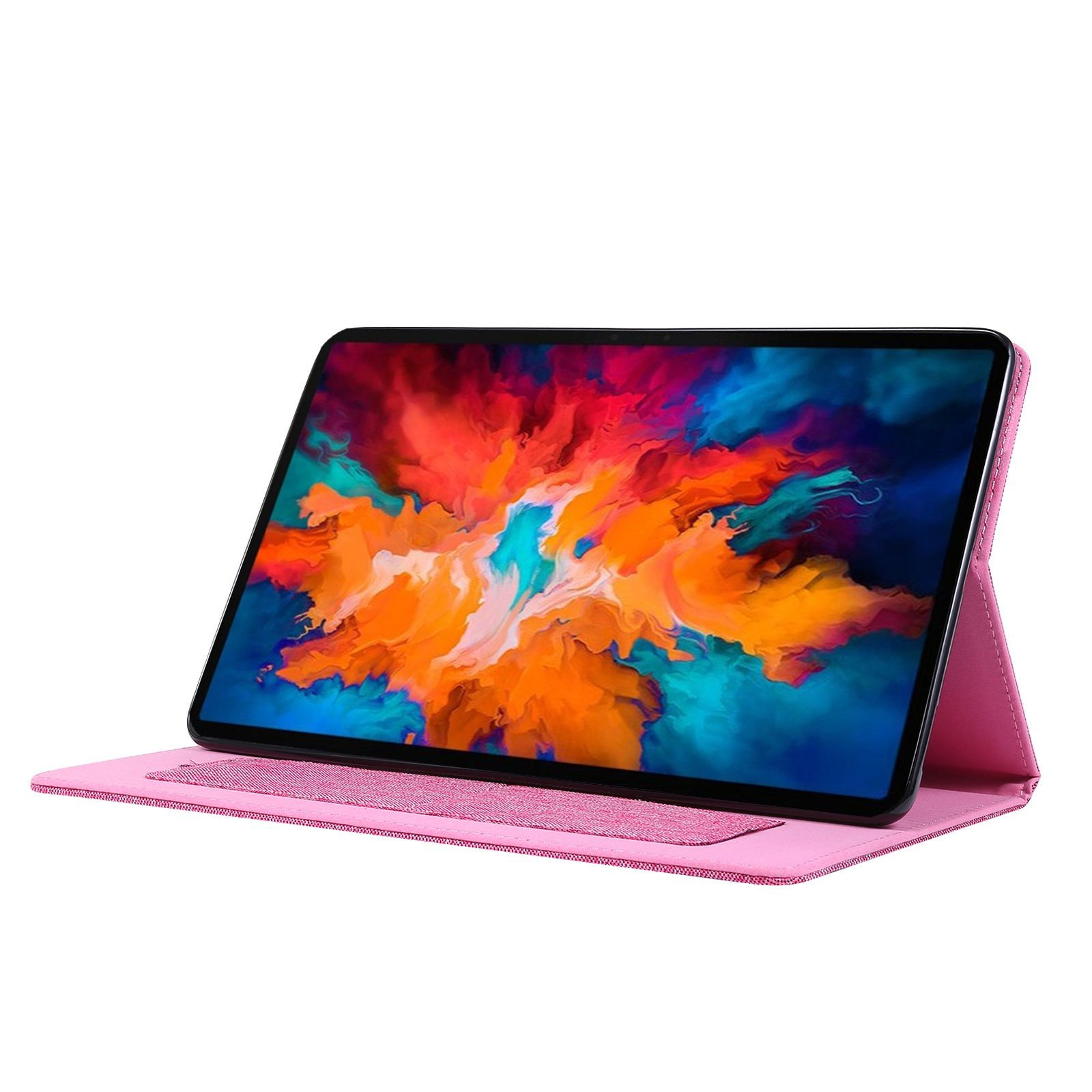 LOBWERK 2in1 Set Kunststoff, Schutzglas) 11 TB-J606X P11 (Schutzhülle TB-J606F Zoll 2021 Tab Lenovo Pink + Bookcover Case für