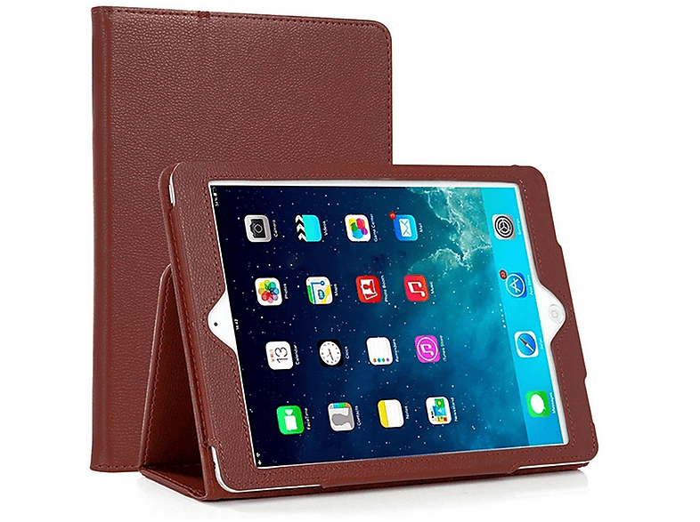 LOBWERK Hülle Schutzhülle Bookcover 5 iPad 4 für Mini Braun Kunstleder, iPad Zoll Mini Apple 7.9