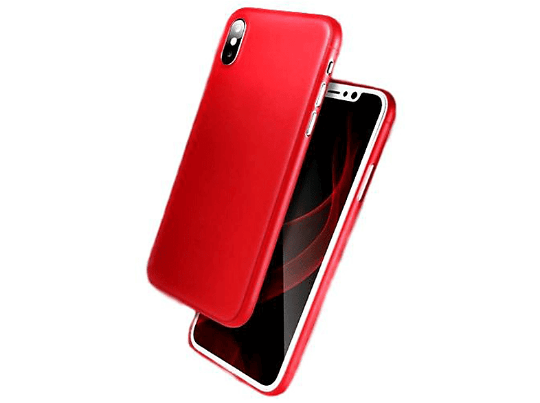 LOBWERK Hülle, Backcover, Apple, iPhone XS Max 6.5 Zoll, Rot