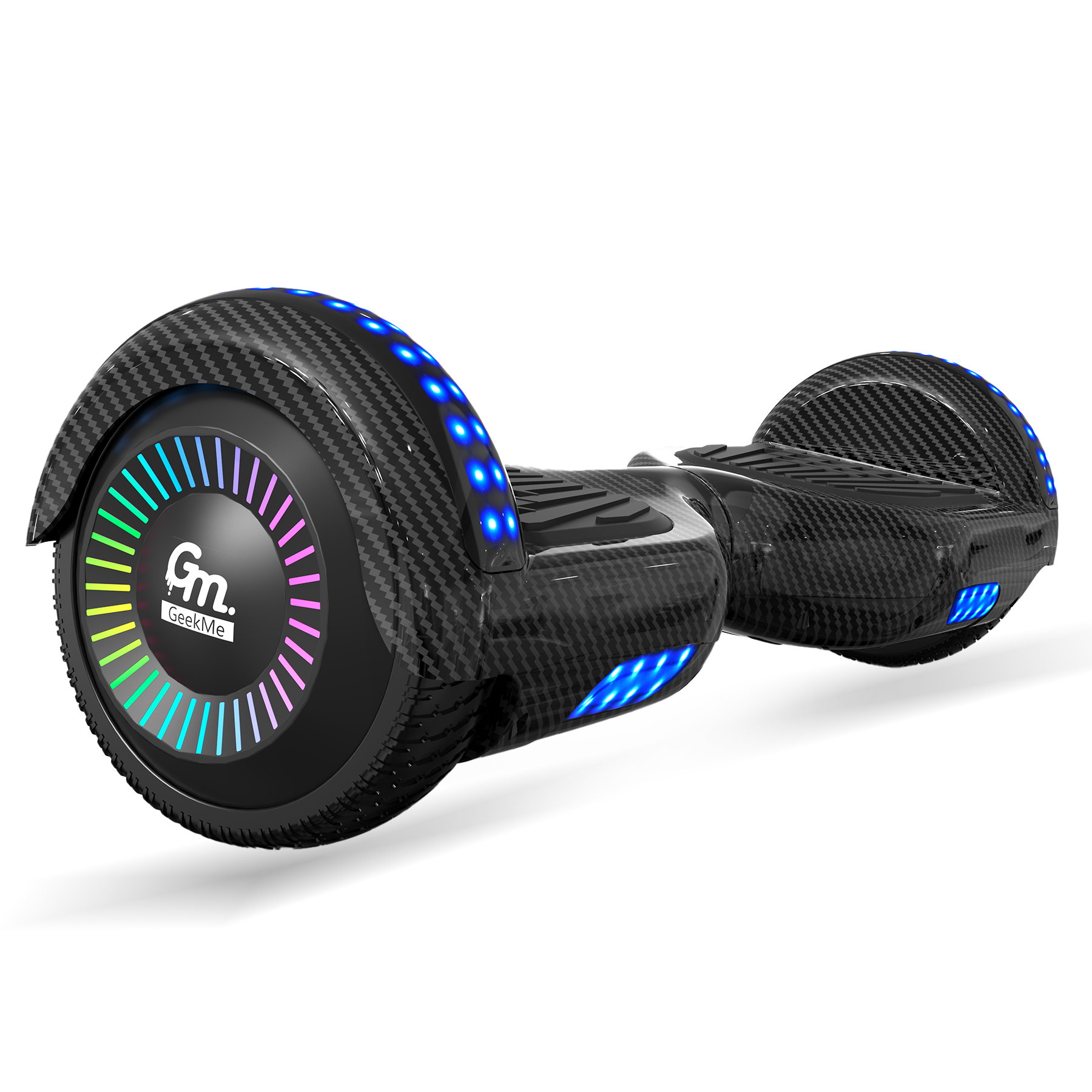 GEEKME JD7 Hoverboard mit Sitz Zoll, Kohlenschwarz und Balance Armeegrün) (6,5 Board