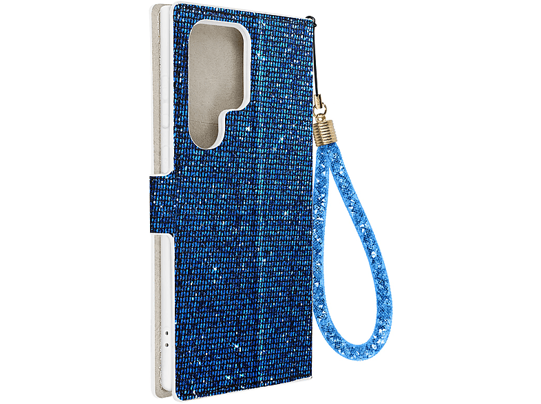 AVIZAR Disco Glam Edition Bookcover, Blau Samsung, Series, Galaxy S23 Ultra