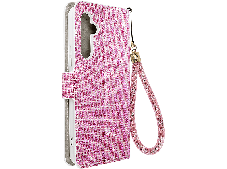 AVIZAR Rosa Glam Series, Bookcover, 5G, Disco Edition Galaxy A54 Samsung,