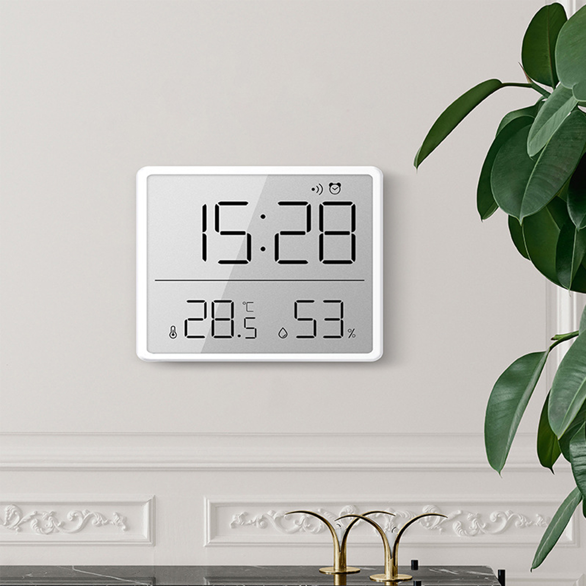 Uhr Schlanker mit Wandmontierbarer Multifunktionsanzeige Digitalwecker BRIGHTAKE
