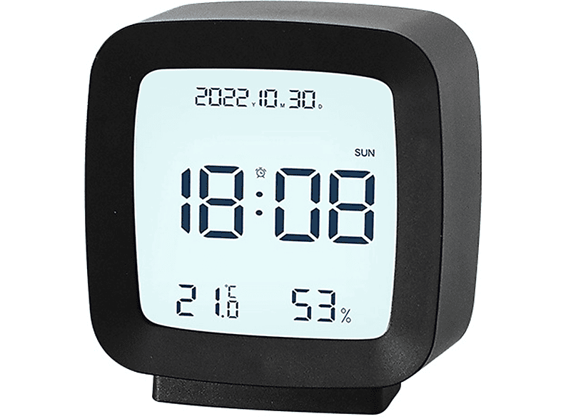 BRIGHTAKE Kompakte Wecker Uhr und mit Luftfeuchtigkeitsmessung Temperatur