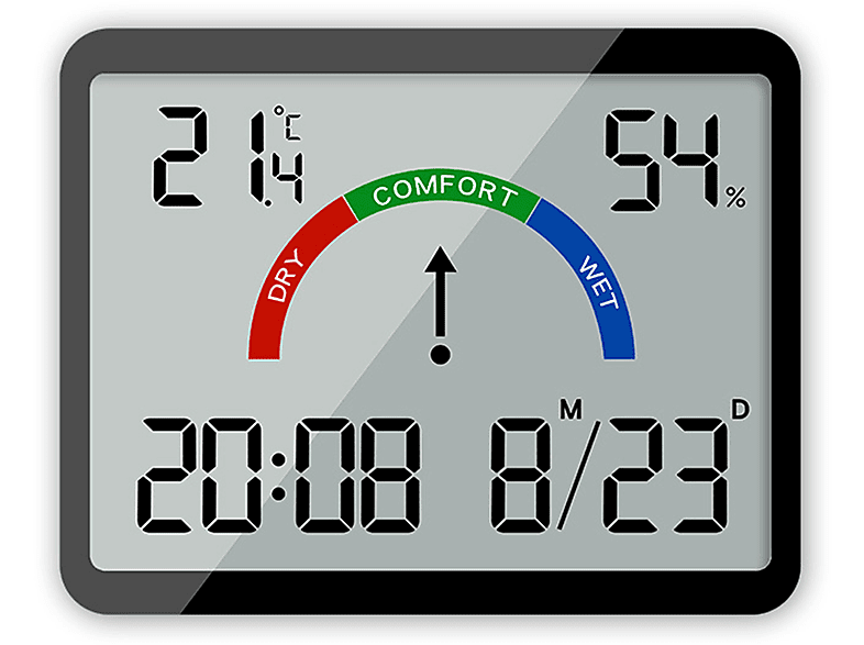 BRIGHTAKE Schlanker Wandmontierbarer Digitalwecker mit Multifunktionsanzeige Uhr | Digitale Uhren