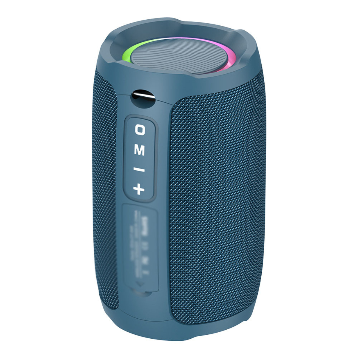 BYTELIKE Kabelloser Bluetooth-Lautsprecher, Bass-Doppelmembran, Farblichteffekte Blau, Wasserfest Bluetooth-Lautsprecher, Blendende Wasserdicht