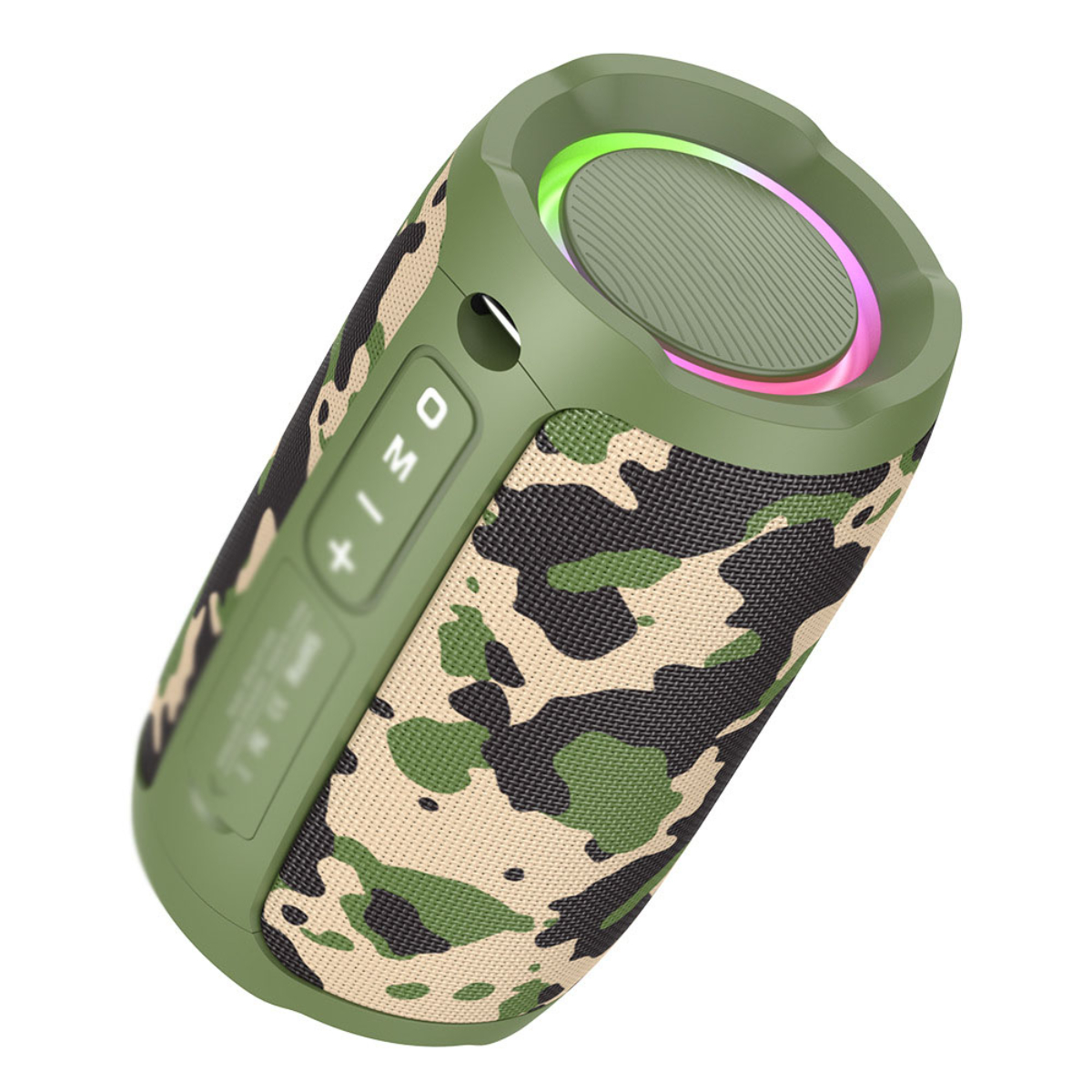BYTELIKE Kabelloser Bluetooth-Lautsprecher, Bass-Doppelmembran, Farblichteffekte Blendende Bluetooth-Lautsprecher, Wasserdicht, Grün, Wasserfest