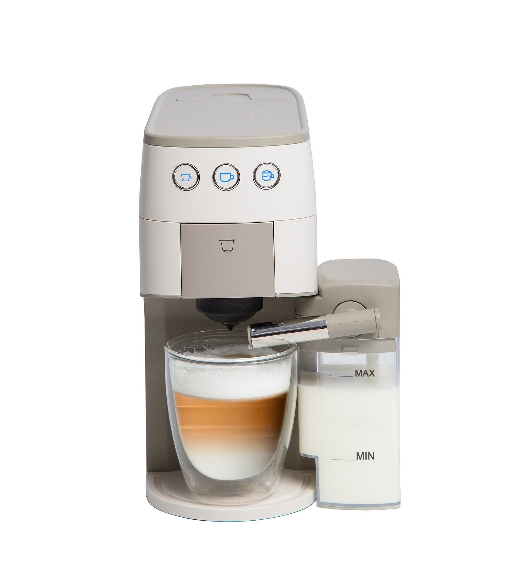 FREEJOY NEW! All in one Weiß/weiß 1 Kaffeebereiter Sale in - Special Milchaufschäumer 5 inkl