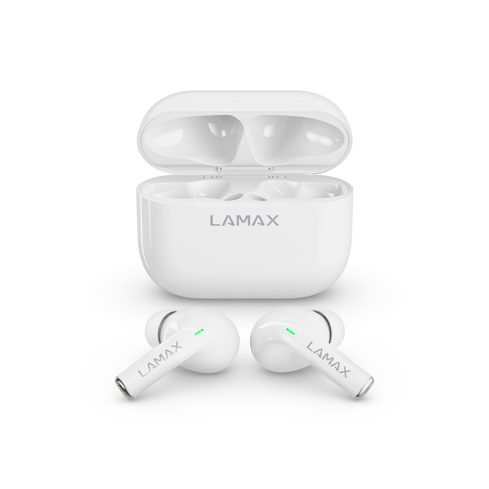 Bluetooth Kopfhörer Weiss LAMAX In-ear white, Clips1