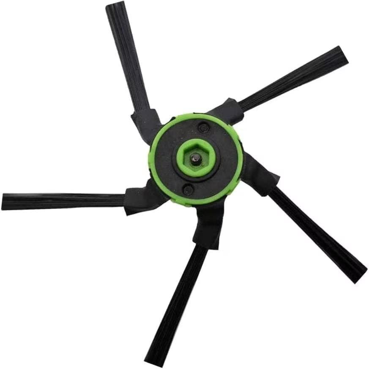 Szczotka do robota odkurzacza. Zielony środek, czarne włosie.