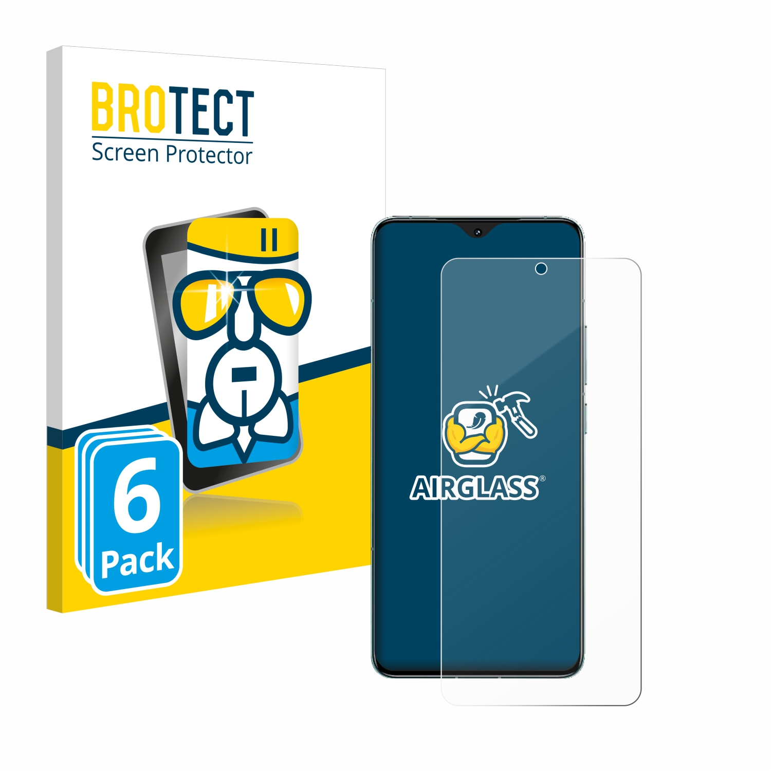 Pro) BROTECT Airglass K70 6x Redmi Xiaomi klare Schutzfolie(für