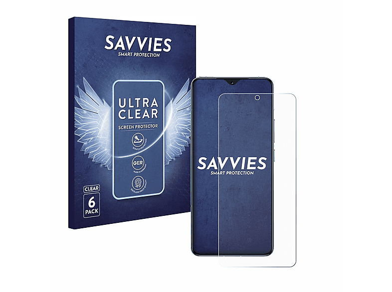 SAVVIES 6x klare Schutzfolie(für Xiaomi Redmi K70E)