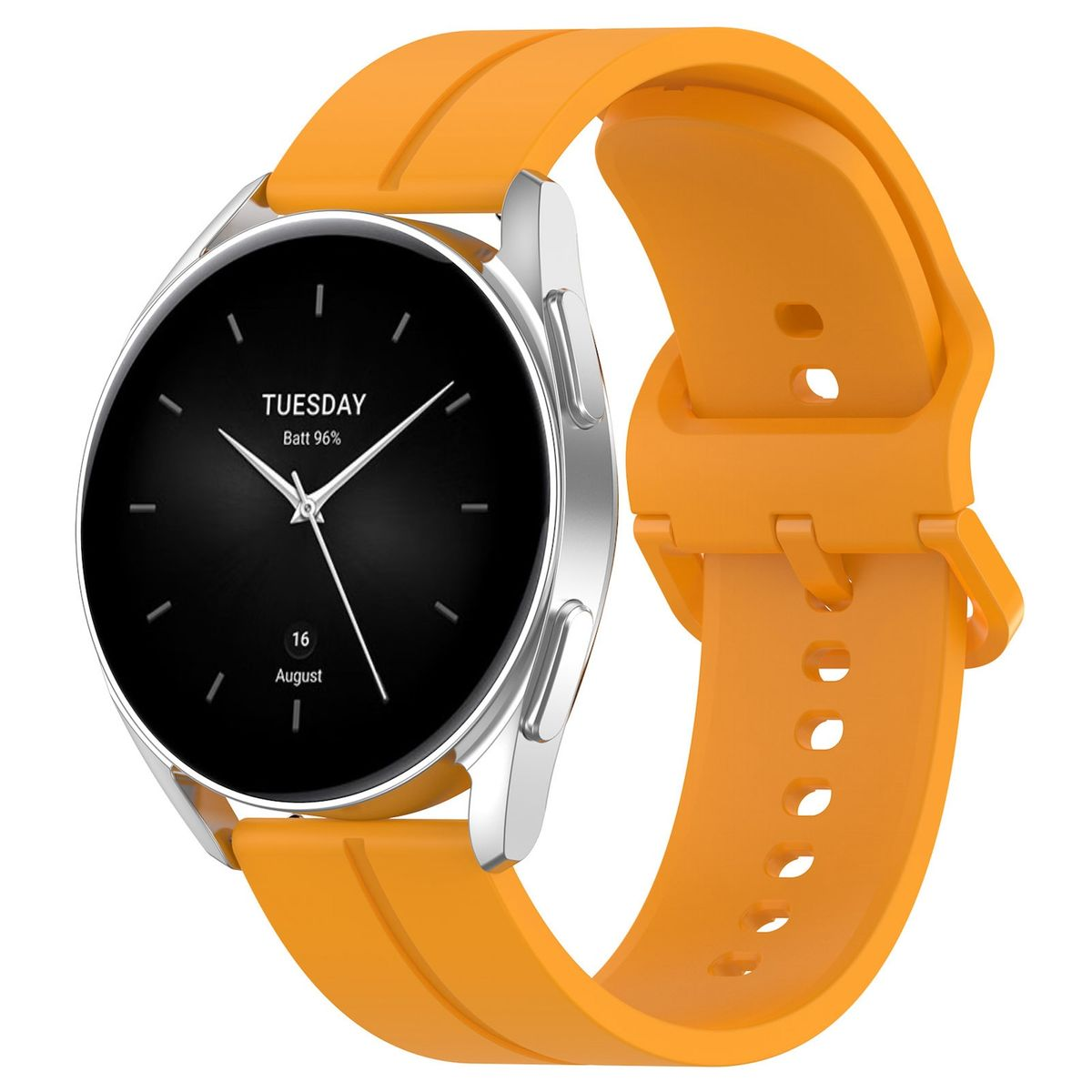 WIGENTO Design Watch Silikon Band, Orange Pro, Xiaomi, 2 Ersatzarmband
