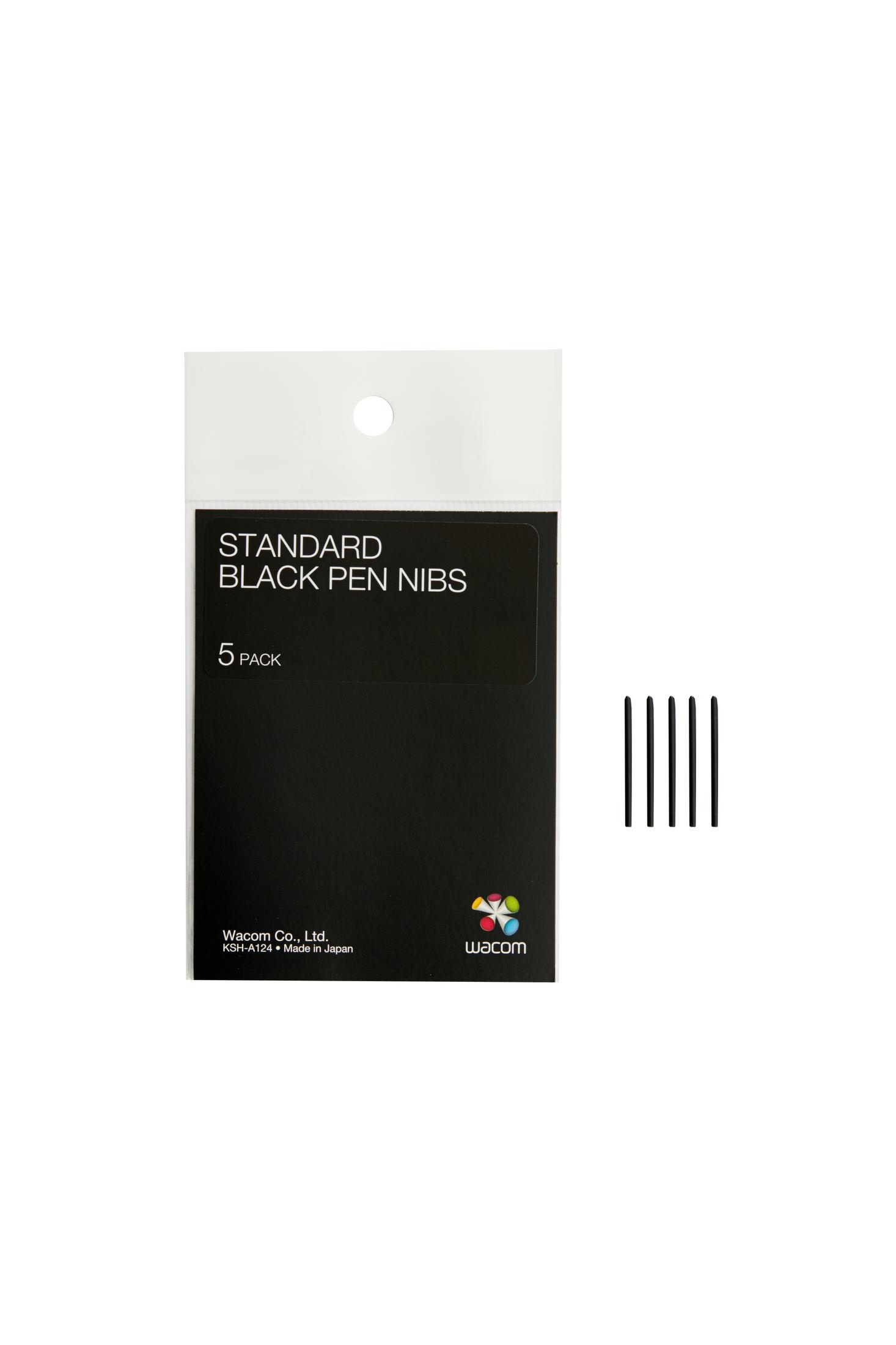 PACK Schwarz WACOM 5 NIBS FOR PEN Eingabestiftspitzen INTUOS4 BLACK ACK-20001