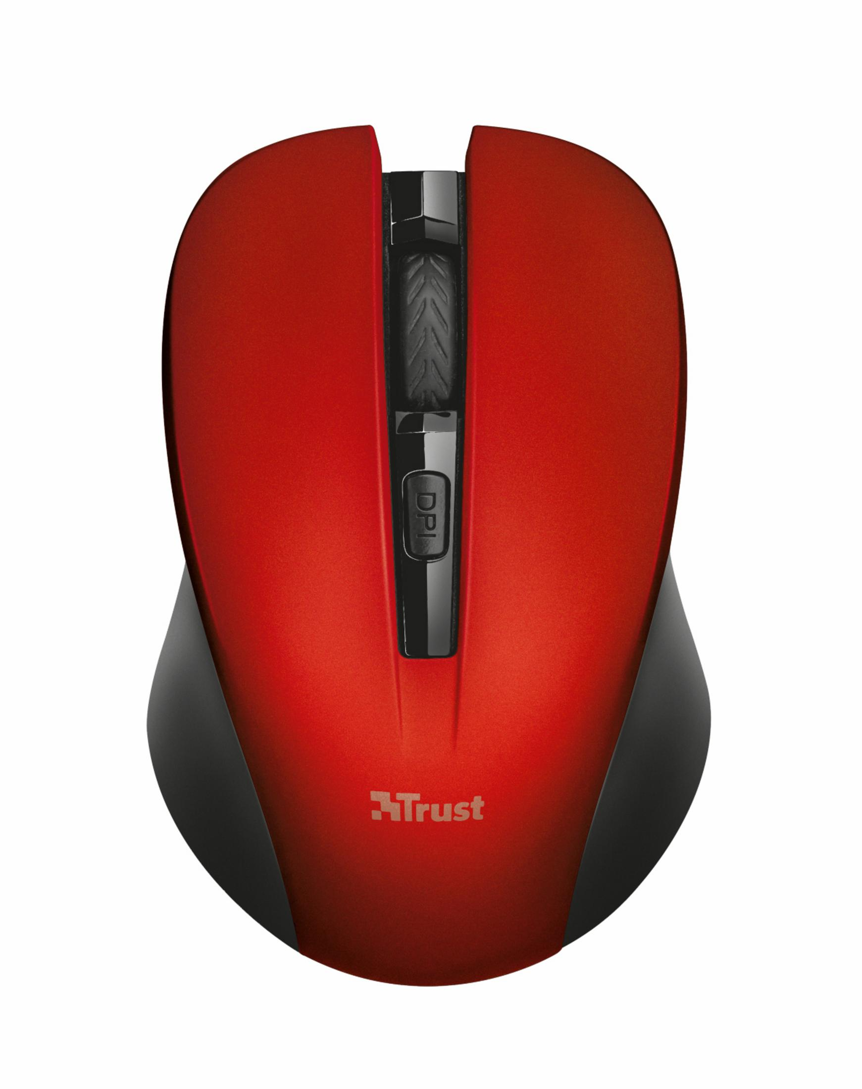 TRUST 21871 MYDO Maus, Rot MOUSE WRLS CLICK RED SILENT