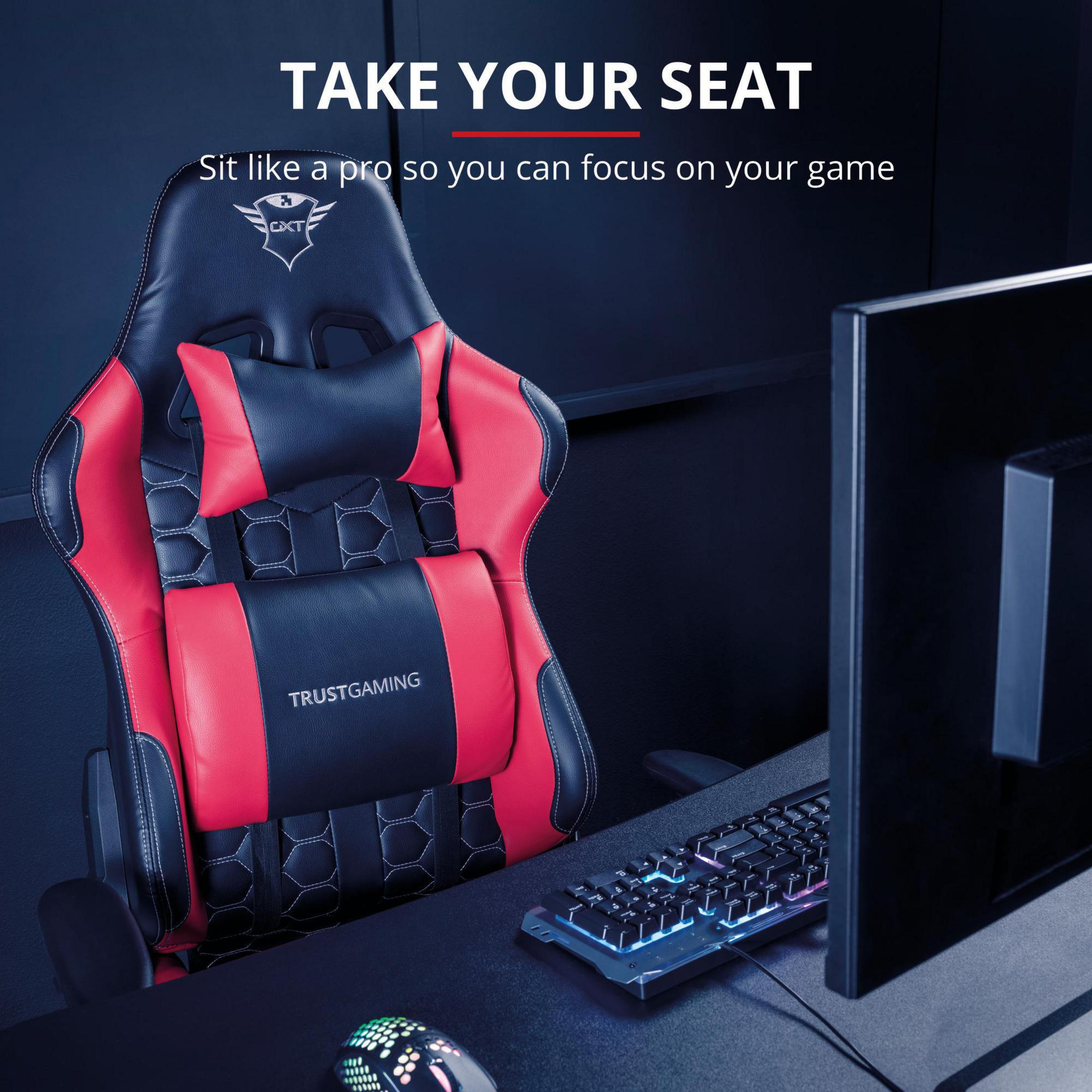 TRUST 24217 Gaming 708R RESTO GXT CHAIR Stuhl, GAMING Rot RED