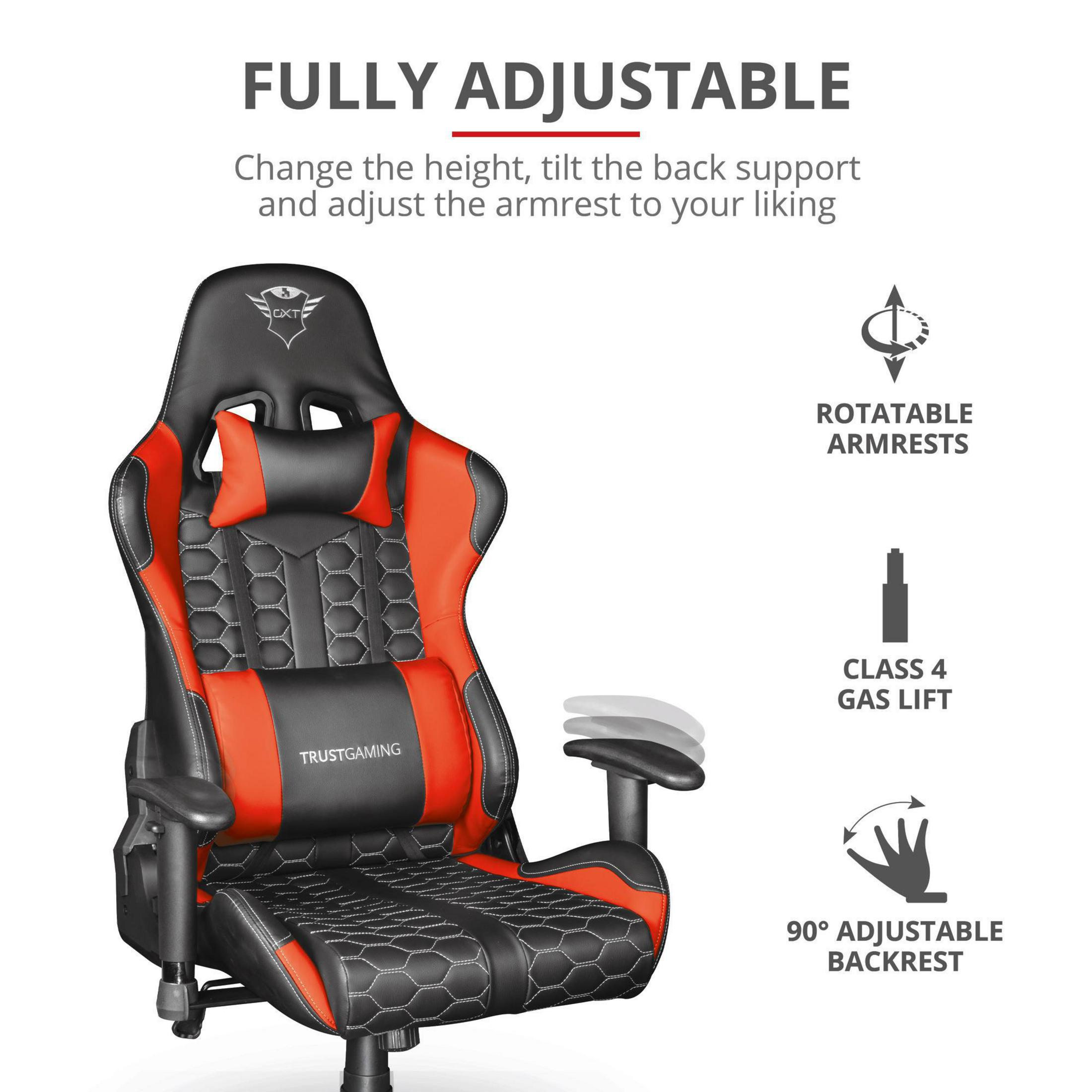 Rot Stuhl, TRUST RESTO 24217 708R GXT CHAIR Gaming RED GAMING