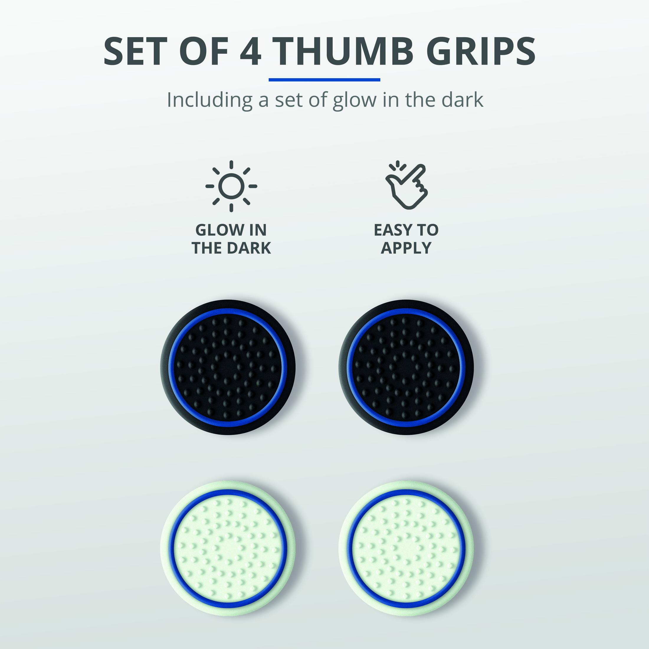 FOR Grips, Thumb Schwarz 4-PACK GRIPS TRUST 24170 PS5, GXT 266 THUMB