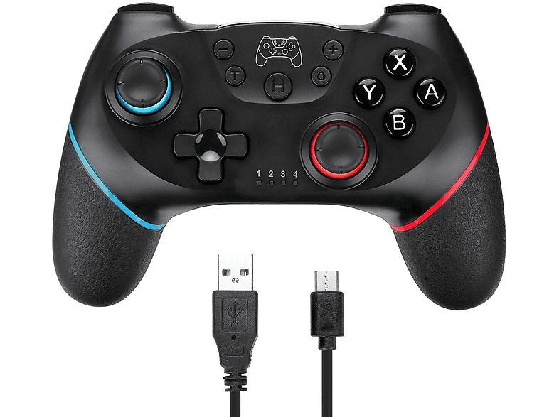 INF Wireless Switch Pro GameController, Doppelvibration, Weckfunktion