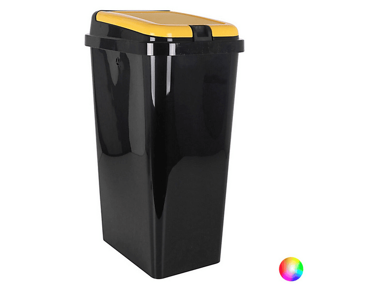TONTARELLI Pedal-Abfalleimer 8 Liter – Schwarz/blau, Geruchsdicht