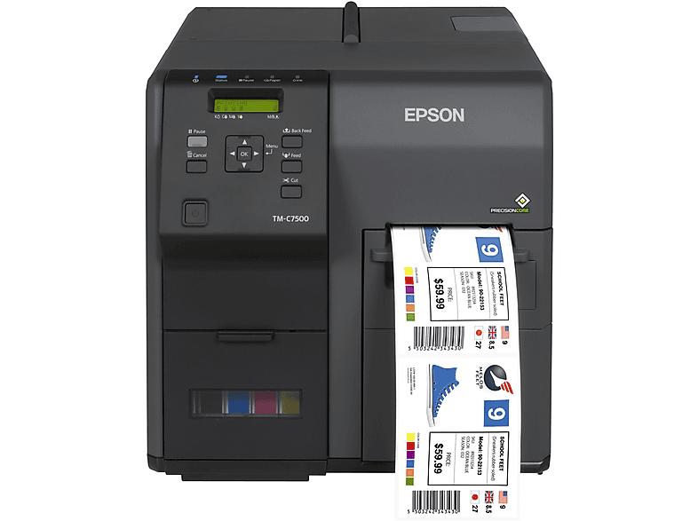 Schwarz Etikettendrucker EPSON ColorWorks C7500G