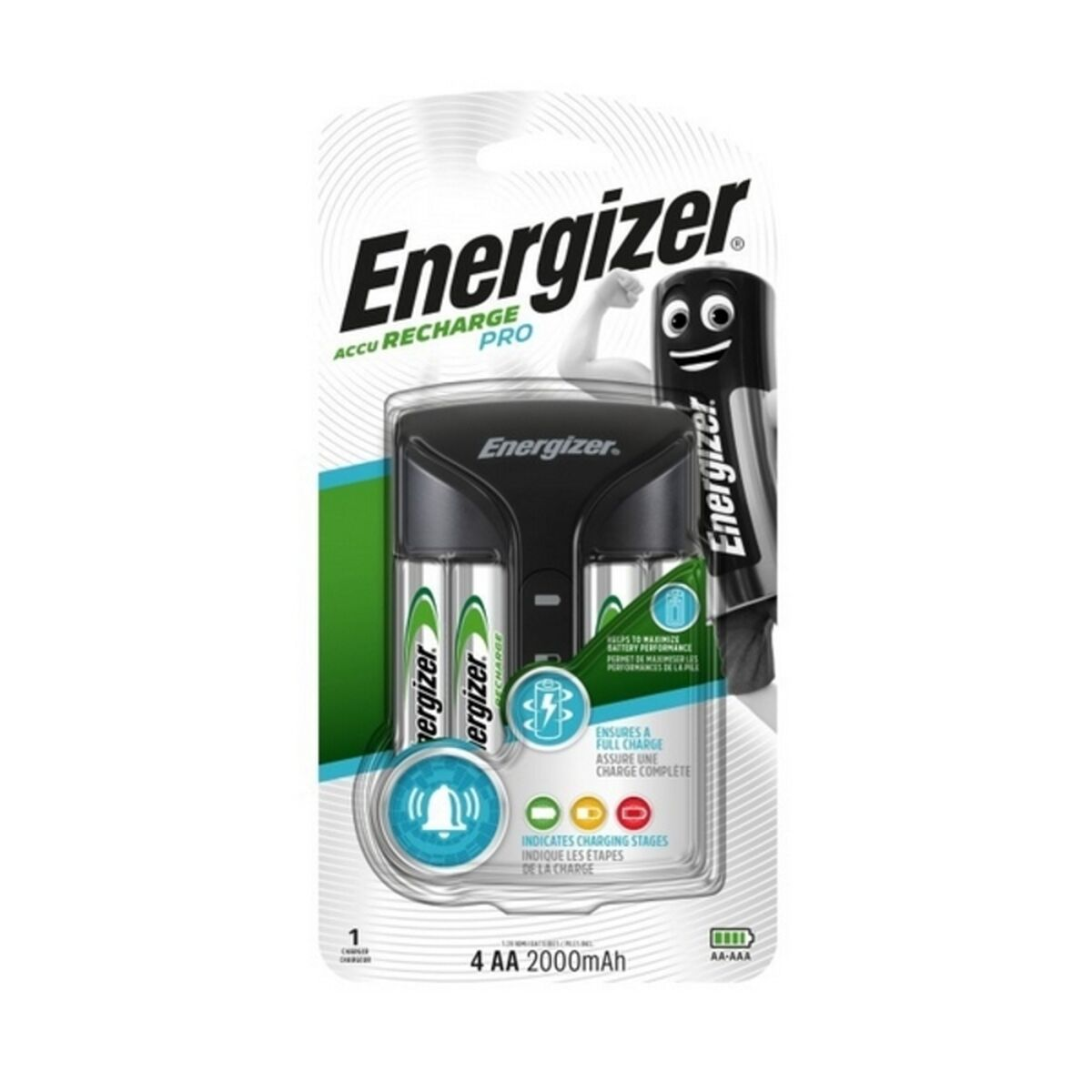 ENERGIZER HR06 Accu Recharge Volt, 240 Batterien Ladegerät, AA 100 erforderlich. - Pro mAh 4 2000