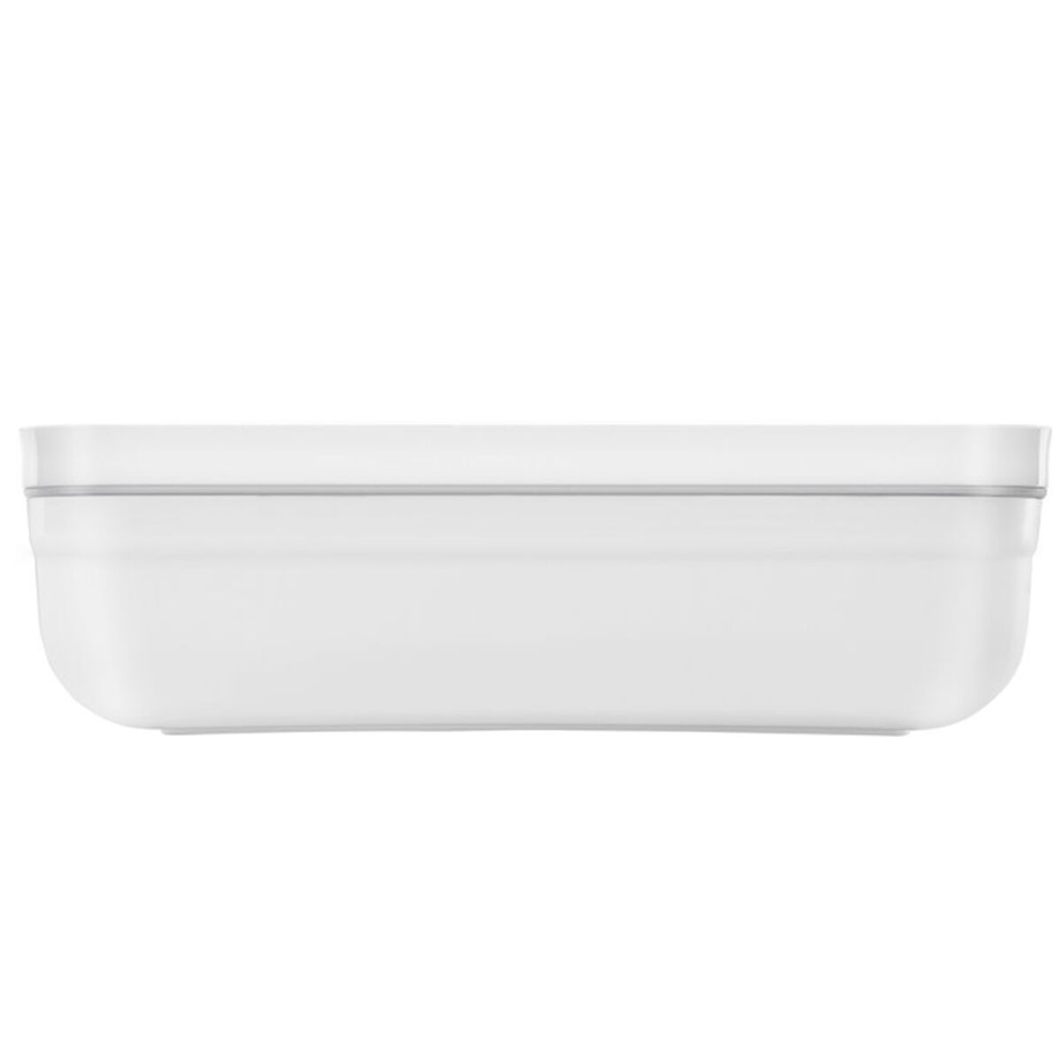 Contenedor rectangular blanco con borde gris, simple y limpio.