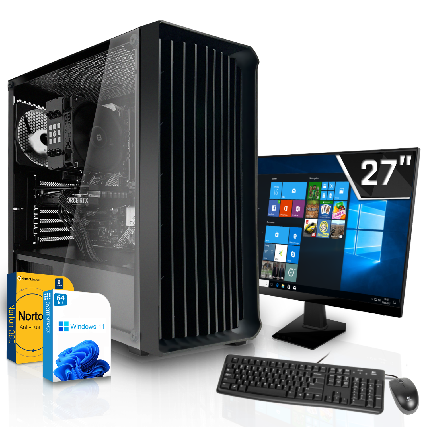 SYSTEMTREFF Office Komplett 5700G 8 GB AMD Komplett 16 RAM, mit 5700G, 7 GB 512 Prozessor, Radeon Core, GB PC - mSSD, RX 2 Vega AMD Ryzen
