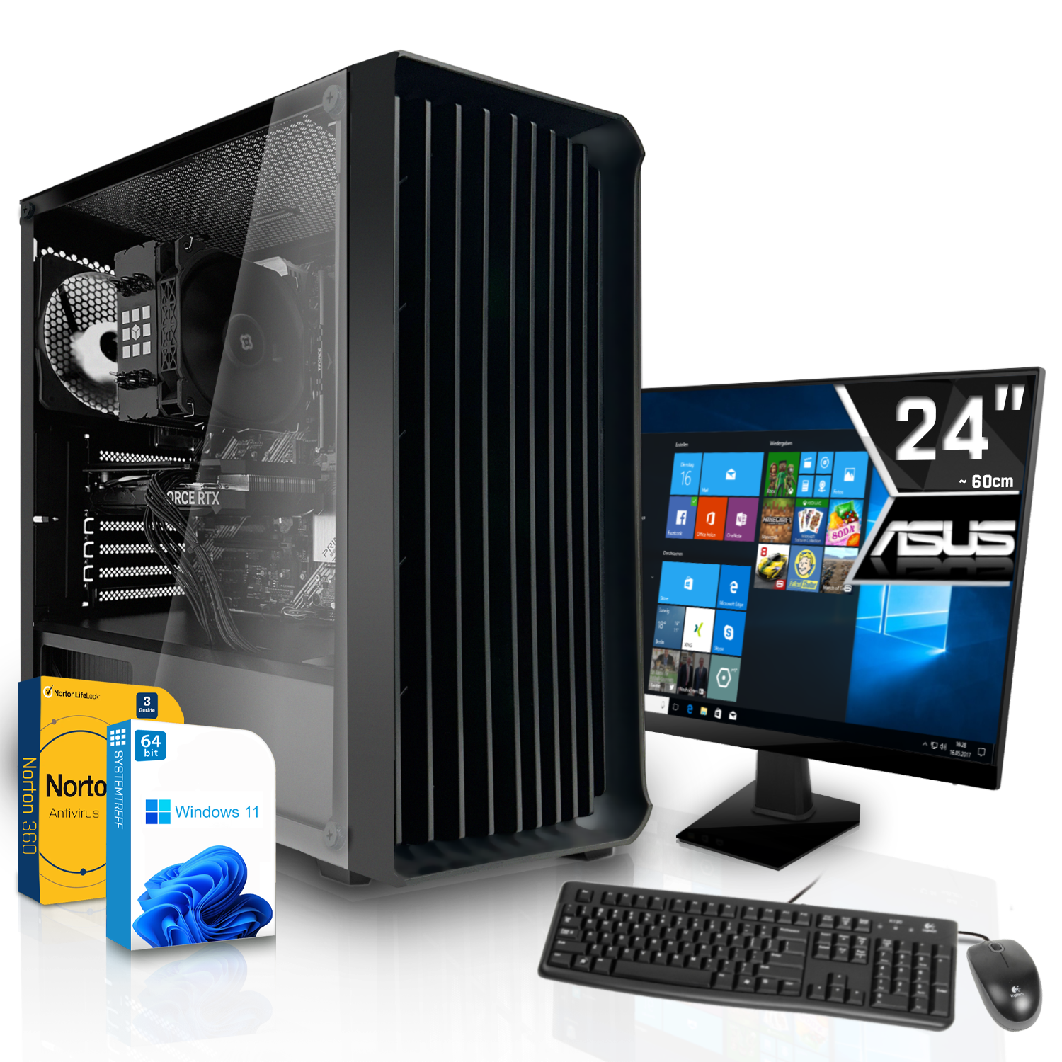 Geforce mit Prozessor, RAM, Core Intel i9-11900KF, Office 710 Komplett GB PC 2GB, 1000 GB 2 Nvidia GB 16 SYSTEMTREFF i9-11900KF Komplett GT mSSD,