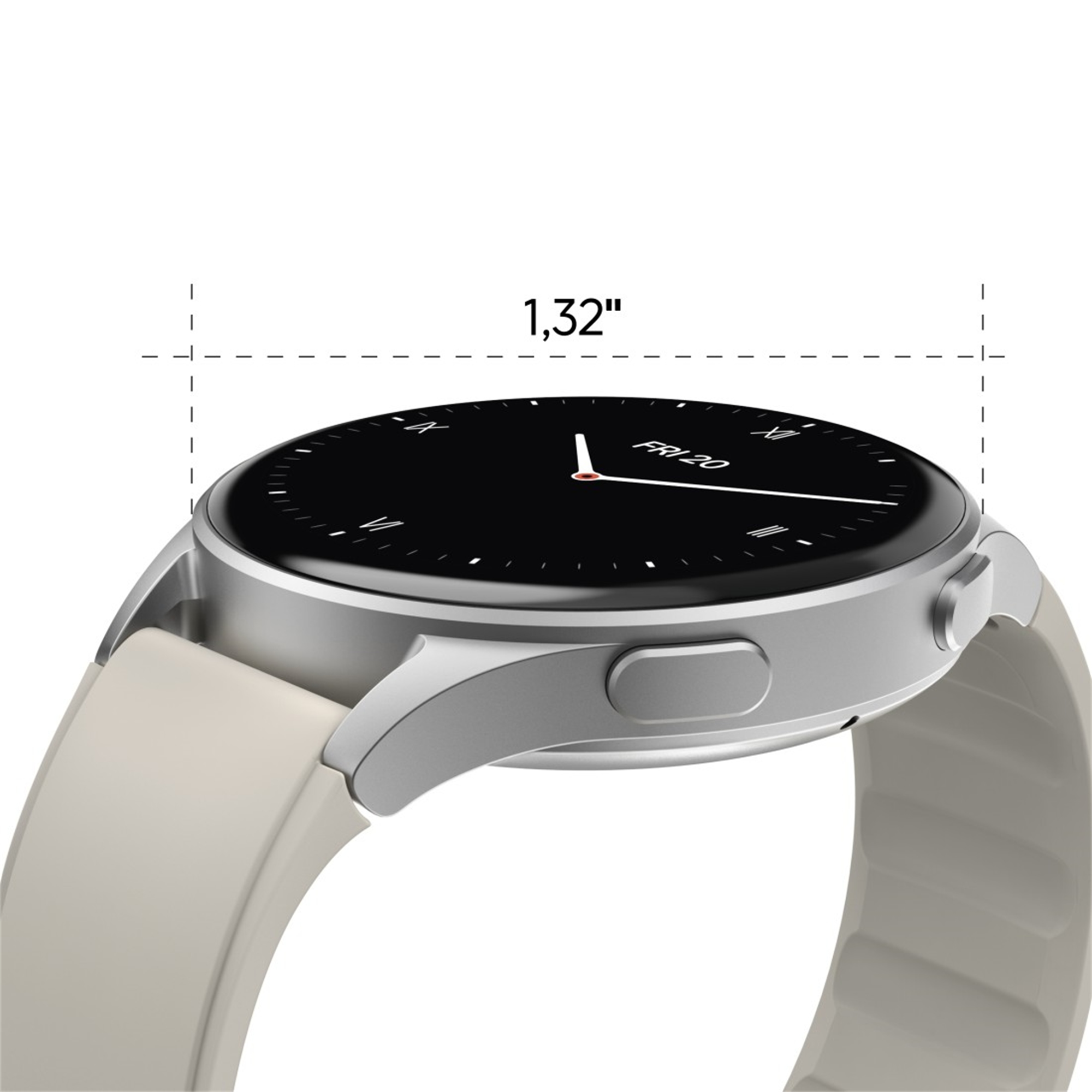 mm, 8900 Silikon, 20 HAMA Smartwatch Aluminiumlegierung Silber