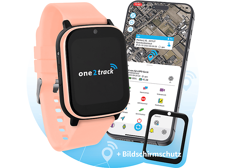 Connect ONE2TRACK Rosa Smartwatch, NEXT, Kinder