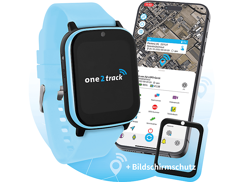 ONE2TRACK Connect NEXT, Kinder Smartwatch, Blau