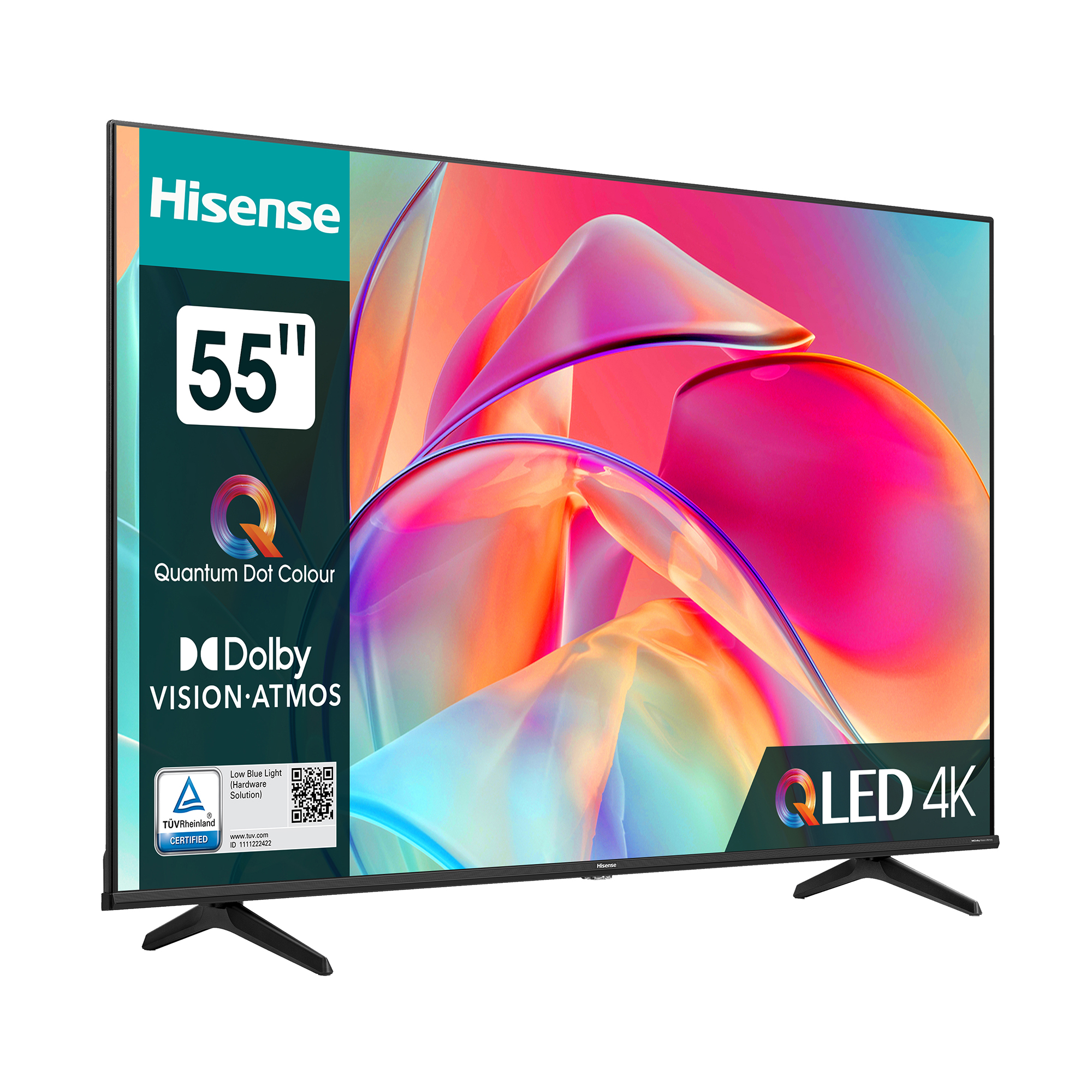 HISENSE 55E7KQ QLED TV (Flat, Zoll 139 / 55 4K) QLED cm