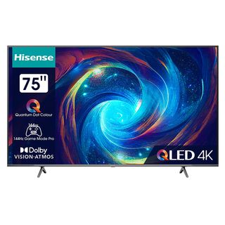 TV QLED 75" - HISENSE 75E7KQ PRO, QLED 4K, Quad Core MT9618, Smart TV, DVB-T2 (H.265), Negro