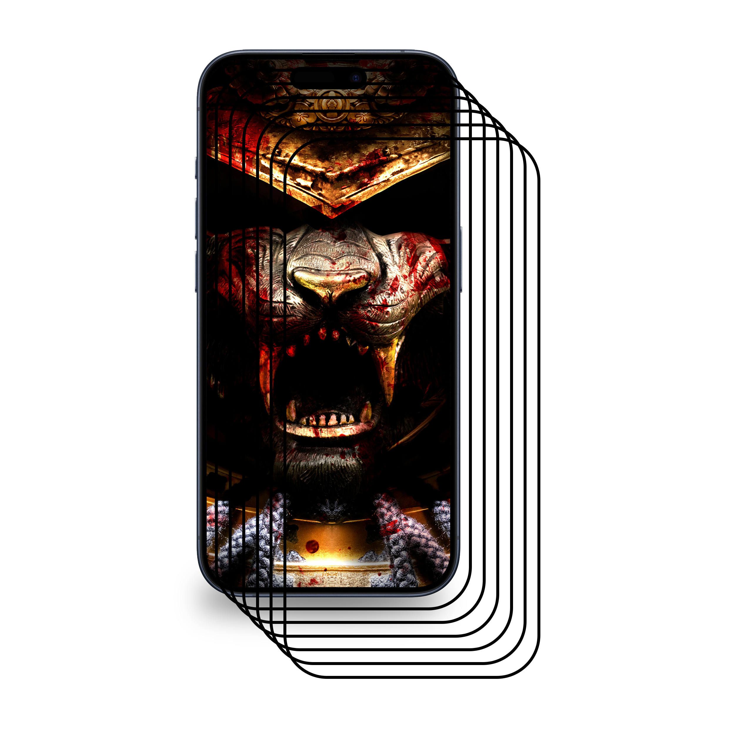 PROTECTORKING 6x 9H Displayschutzfolie(für Apple KLAR Panzerhartglas iPhone FULL 15 COVER 3D Pro)