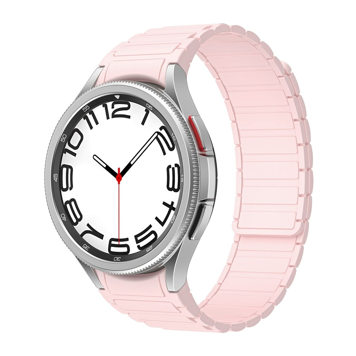 Samsung, Band, Magnetisches Pink Ersatzarmband, / Design 6 Galaxy Watch 5 4, WIGENTO / Silikon
