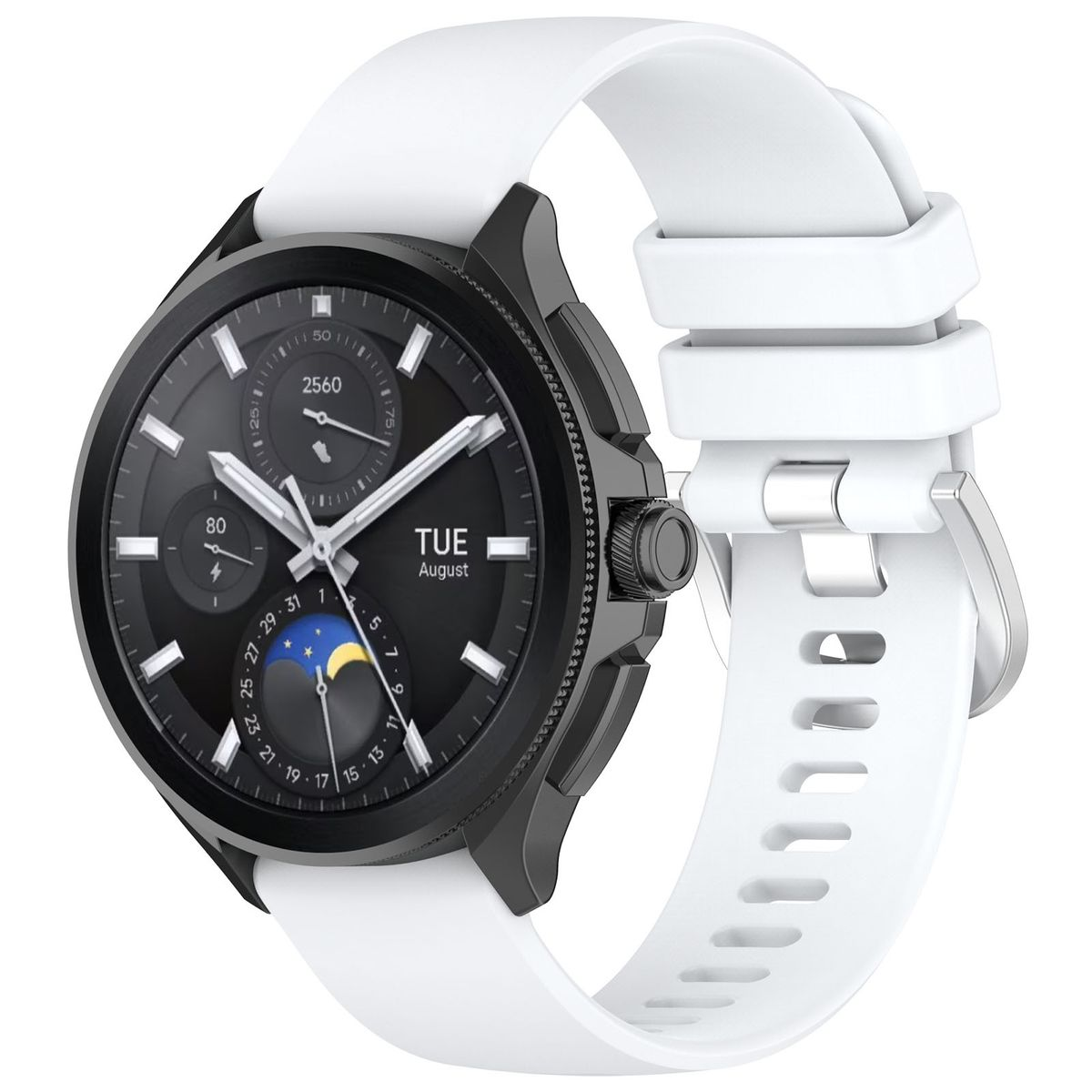 Xiaomi, Silikon WIGENTO Weiß Ersatzarmband, Design S3, Watch Band,