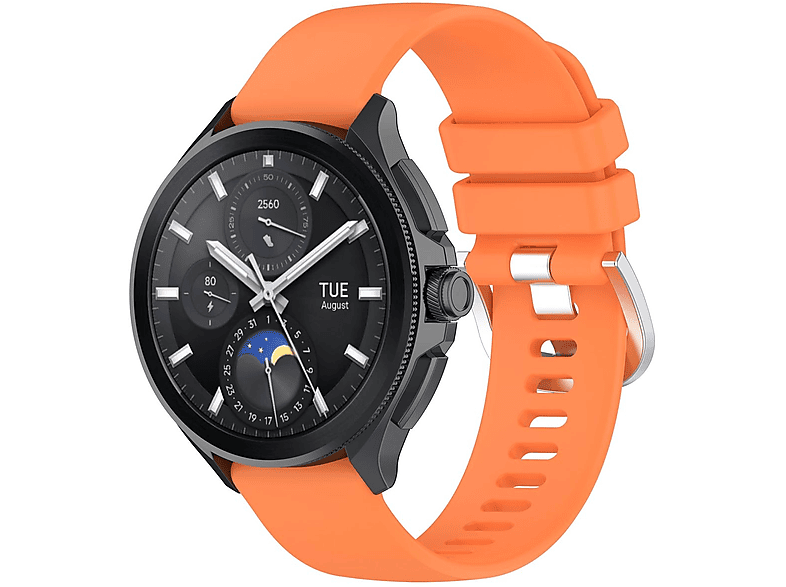 WIGENTO Design Silikon Band, Ersatzarmband, Orange Watch S3, Xiaomi