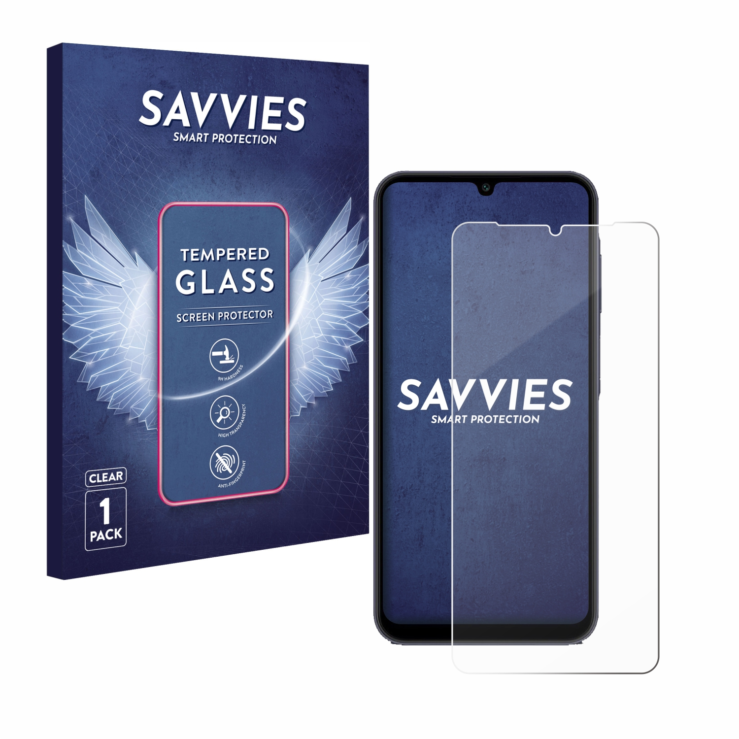 SAVVIES 9H klares Schutzglas(für Galaxy 5G) A25 Samsung