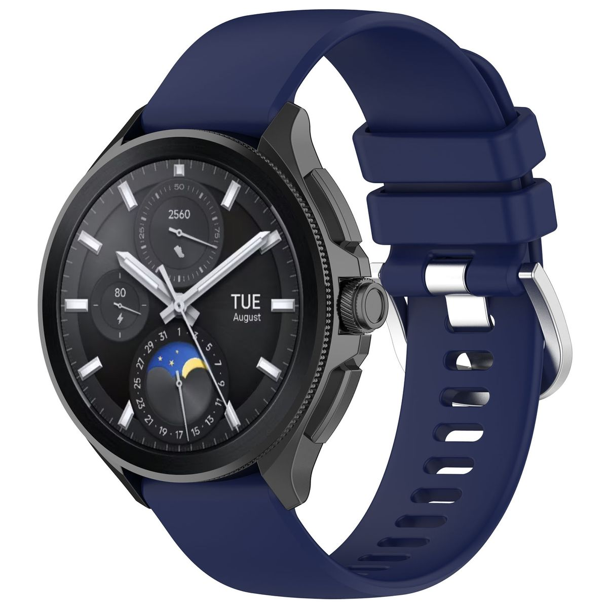 S3, Xiaomi, Band, WIGENTO Silikon Design Watch Dunkelblau Ersatzarmband,