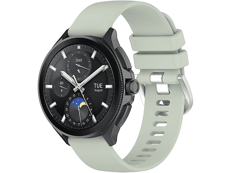 WIGENTO Design Silikon Watch S3, Band, Xiaomi, Ersatzarmband, Grün