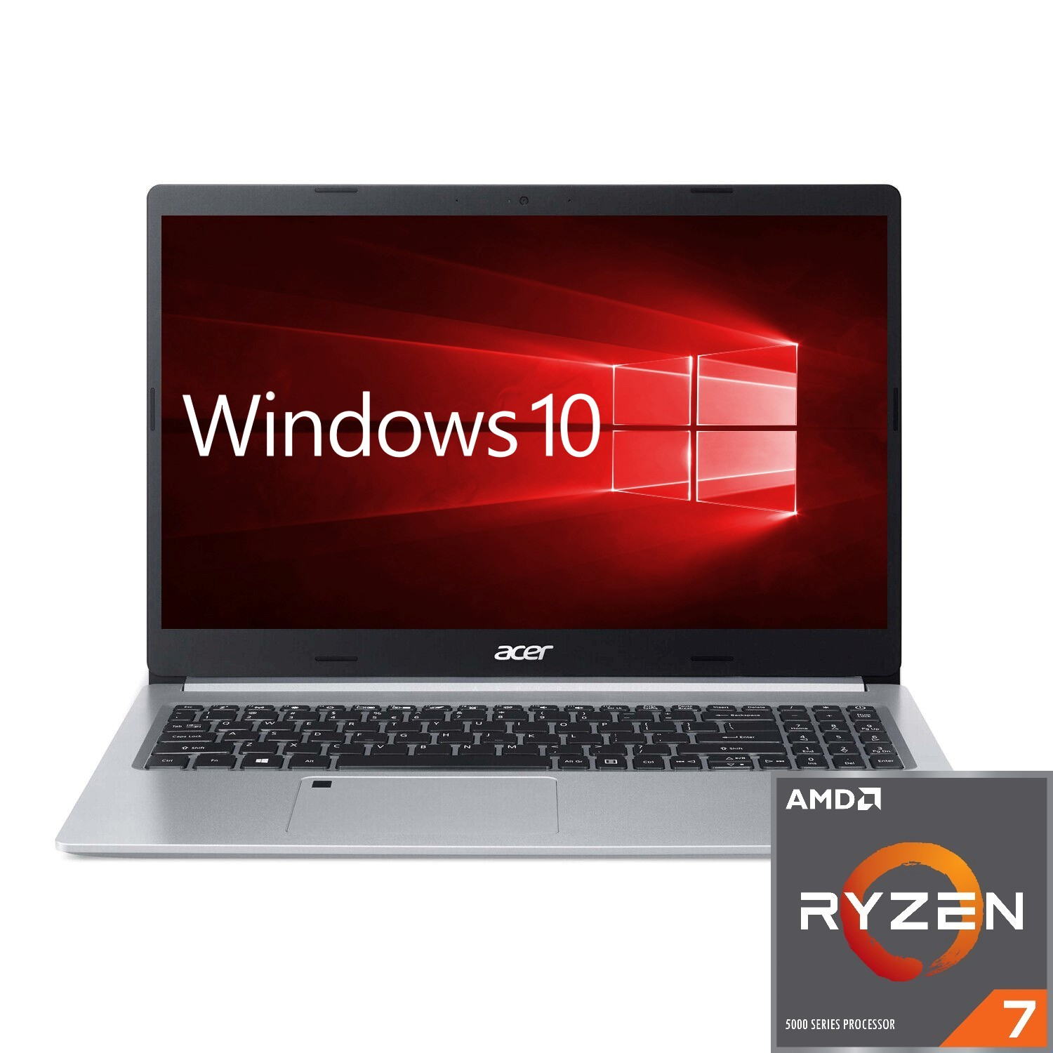 ACER Aspire A515-R7, Tastaturbeleuchtung, Notebook 15,6 8 Zoll AMD 500 Prozessor, SSD, 7 mit Silber Ryzen™ GB RAM, Display, GB