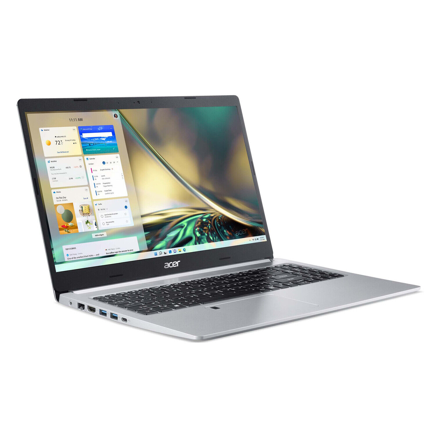 RAM, 15,6 ACER Notebook Aspire AMD mit SSD, A515-R7, 7 Display, Zoll 20 GB Silber 1000 GB Ryzen™ Tastaturbeleuchtung, Prozessor,