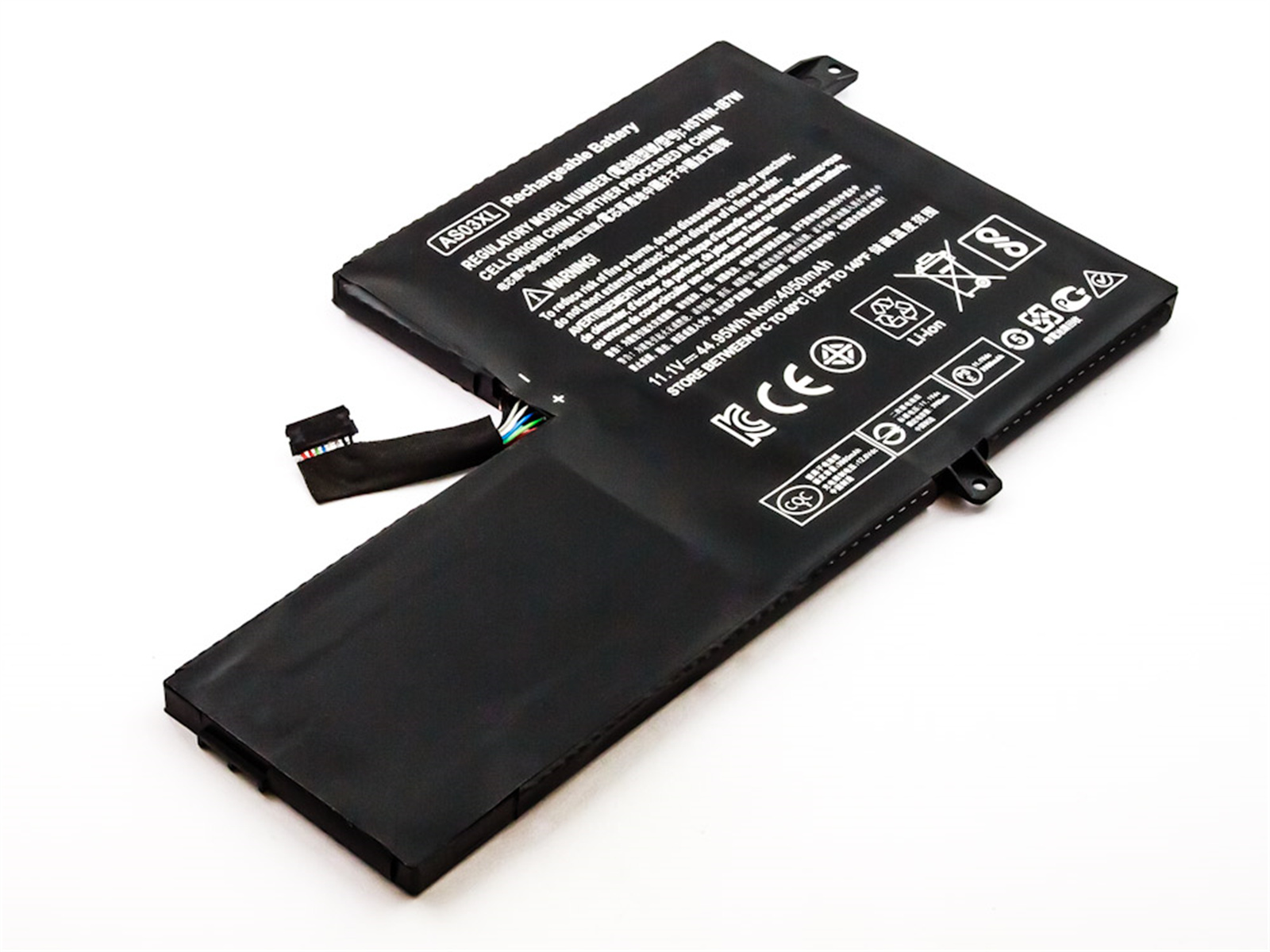 Notebookakku, mAh HP kompatibel Li-Pol mit Li-Pol, 3500 AGI 918340-271 Akku 11.1 Volt,